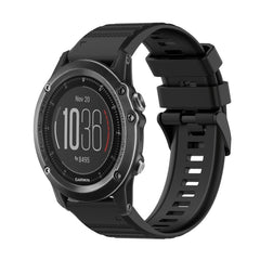 26mm Horizontal Texture Silicone Watch Band with Removal Tool, For Garmin Fenix 3, For Garmin Fenix 3 HR, For Garmin Fenix 3 Sapphire