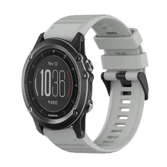 26mm Horizontal Texture Silicone Watch Band with Removal Tool, For Garmin Fenix 3, For Garmin Fenix 3 HR, For Garmin Fenix 3 Sapphire