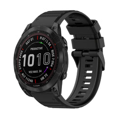 22mm Horizontal Texture Silicone Watch Band with Removal Tool, For Garmin Fenix 7, For Garmin Fenix 7 Solar, For Garmin Fenix 7 Sapphire Solar