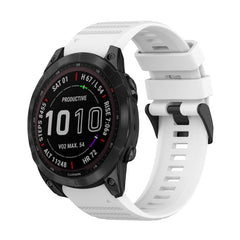 22mm Horizontal Texture Silicone Watch Band with Removal Tool, For Garmin Fenix 7, For Garmin Fenix 7 Solar, For Garmin Fenix 7 Sapphire Solar