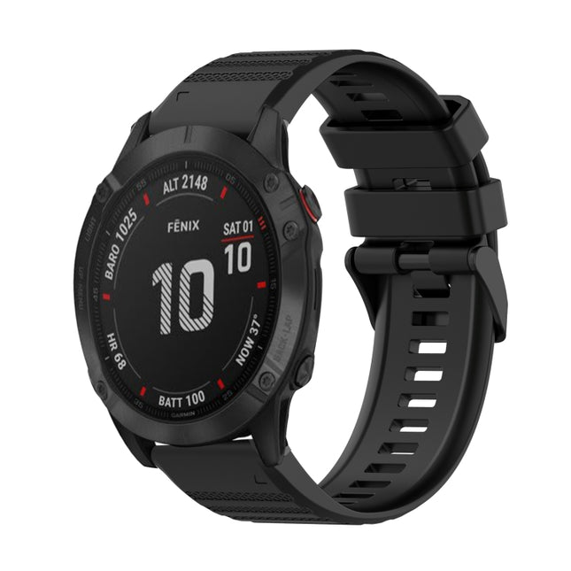 22mm Horizontal Texture Silicone Watch Band with Removal Tool, For Garmin Epix Gen 2, For Garmin Approach S62, For Garmin Fenix 6 GPS