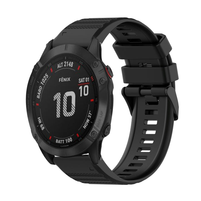 22mm Horizontal Texture Silicone Watch Band with Removal Tool, For Garmin Fenix 6 Pro GPS, For Garmin Fenix 6 Sapphire GPS, For Garmin Fenix 5