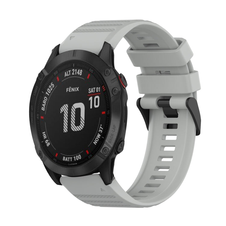 22mm Horizontal Texture Silicone Watch Band with Removal Tool, For Garmin Fenix 6 Pro GPS, For Garmin Fenix 6 Sapphire GPS, For Garmin Fenix 5