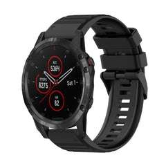 22mm Horizontal Texture Silicone Watch Band with Removal Tool, For Garmin Fenix 5 Plus, For Garmin Quatix 5, For Garmin Quatix 5 Sapphire