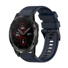 22mm Horizontal Texture Silicone Watch Band with Removal Tool, For Garmin Fenix 5 Plus, For Garmin Quatix 5, For Garmin Quatix 5 Sapphire