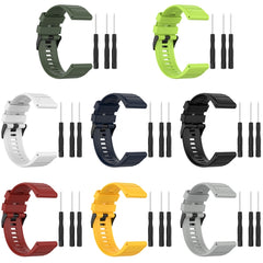 22mm Horizontal Texture Silicone Watch Band with Removal Tool, For Garmin Fenix 5 Plus, For Garmin Quatix 5, For Garmin Quatix 5 Sapphire