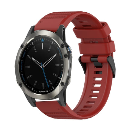 22mm Horizontal Texture Silicone Watch Band with Removal Tool, For Garmin Fenix 5 Plus, For Garmin Quatix 5, For Garmin Quatix 5 Sapphire