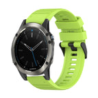 For Garmin Quatix 5 Sapphire / Lime Green