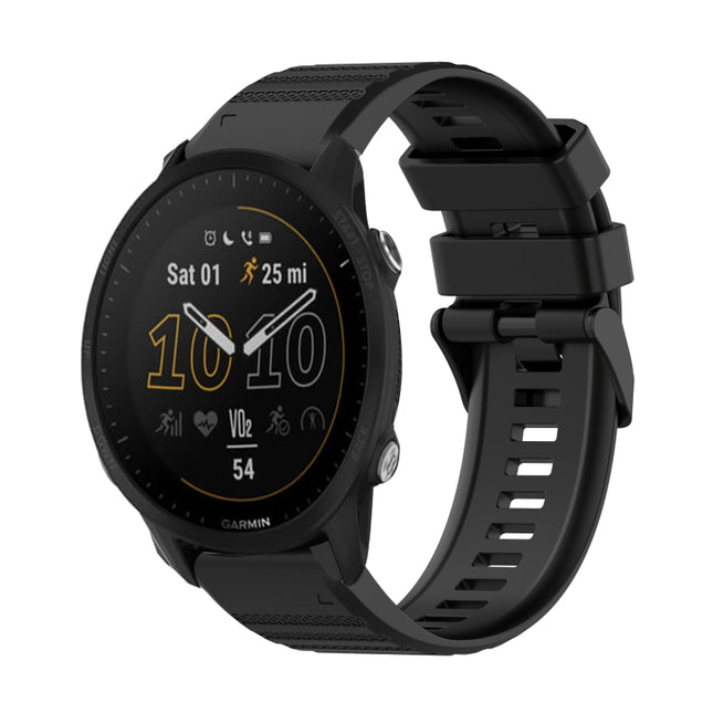 22mm Horizontal Texture Silicone Watch Band with Removal Tool, For Garmin Forerunner 955, For Garmin Forerunner 945, For Garmin Forerunner 935