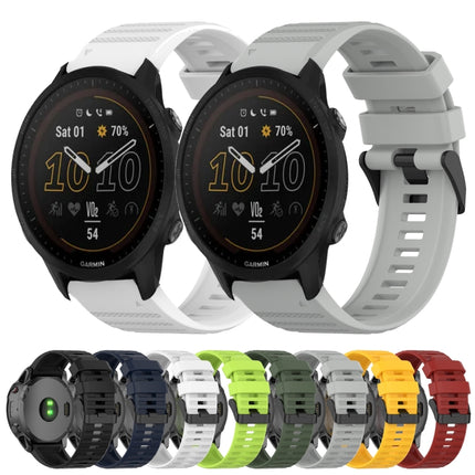 22mm Horizontal Texture Silicone Watch Band with Removal Tool, For Garmin Forerunner 955, For Garmin Forerunner 945, For Garmin Forerunner 935