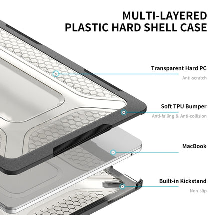 For MacBook Air 13.6 2022/2024 A2681 (M2) / A3113 (M3) ENKAY Hat-Prince 3 in 1 Protective Bracket  Case Cover Hard Shell with TPU Keyboard Film / Anti-dust Plugs, For MacBook Air 13.6 2022/2024 A2681 (M2) / A3113 (M3)                                   ...