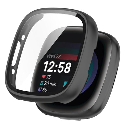 PC+ Toughened Film Integrated Protective Case, For Fitbit Versa 4, For  Fitbit Sense 2