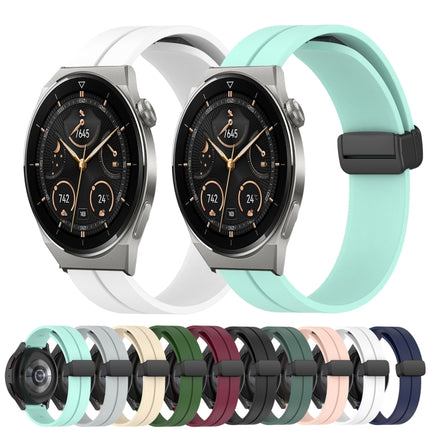 20mm Solid Color Magnetic Clasp Silicone Watch Band, For Huawei Watch GT3 Pro 43mm, For Huawei Watch GT3 42mm