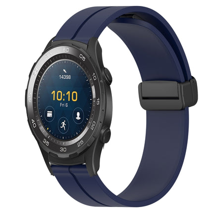 20mm Solid Color Magnetic Clasp Silicone Watch Band, For Huawei Watch GT2 42mm, For Huawei Watch 2