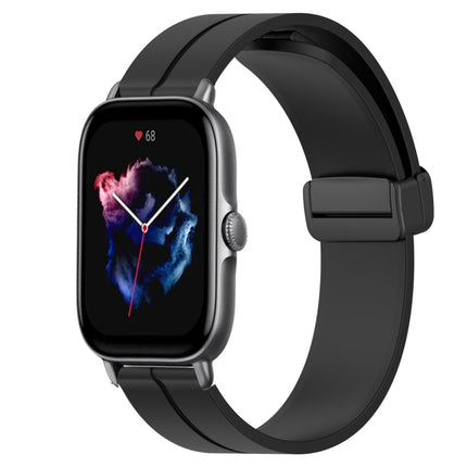 20mm Solid Color Magnetic Clasp Silicone Watch Band, For Amazfit GTS 4, For Amazfit GTS 3