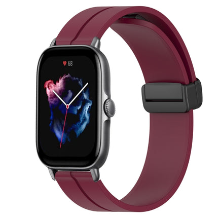 20mm Solid Color Magnetic Clasp Silicone Watch Band, For Amazfit GTS 4, For Amazfit GTS 3