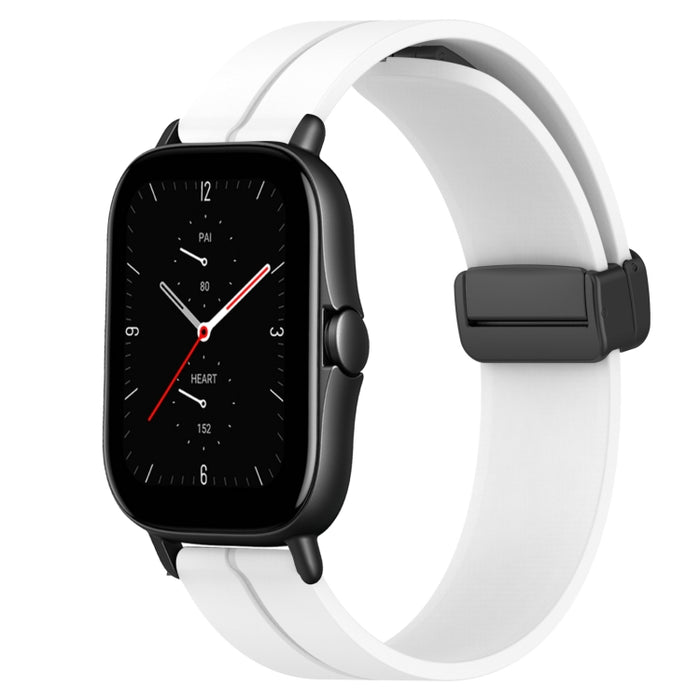 20mm Solid Color Magnetic Clasp Silicone Watch Band, For Amazfit GTS 2, For Amazfit GTS