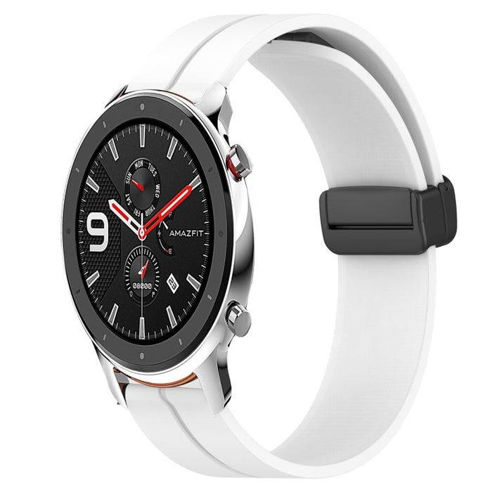 20mm Solid Color Magnetic Clasp Silicone Watch Band, For Amazfit GTR 42mm, For Amazfit Pop Pro