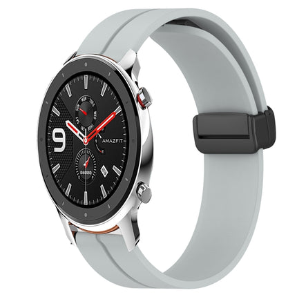 20mm Solid Color Magnetic Clasp Silicone Watch Band, For Amazfit GTR 42mm, For Amazfit Pop Pro