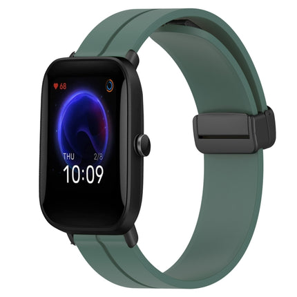 20mm Solid Color Magnetic Clasp Silicone Watch Band, For Amazfit GTR 42mm, For Amazfit Pop Pro