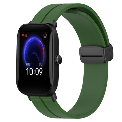 20mm Solid Color Magnetic Clasp Silicone Watch Band, For Amazfit GTR 42mm, For Amazfit Pop Pro