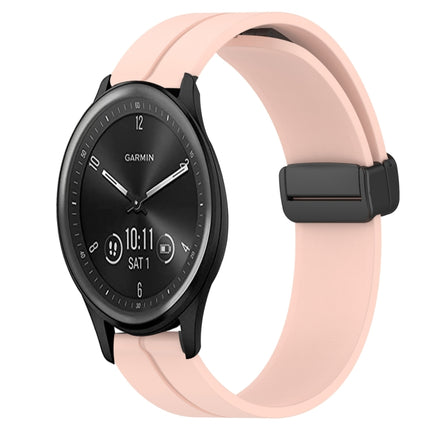 20mm Solid Color Magnetic Clasp Silicone Watch Band, For Garmin Vivomove Sport, For Garmin Venu 2 Plus
