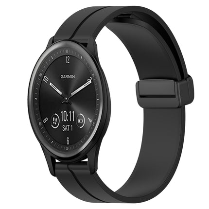 20mm Solid Color Magnetic Clasp Silicone Watch Band, For Garmin Vivomove Sport, For Garmin Venu 2 Plus