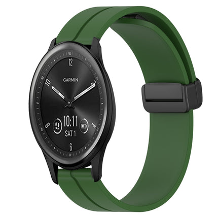 20mm Solid Color Magnetic Clasp Silicone Watch Band, For Garmin Vivomove Sport, For Garmin Venu 2 Plus