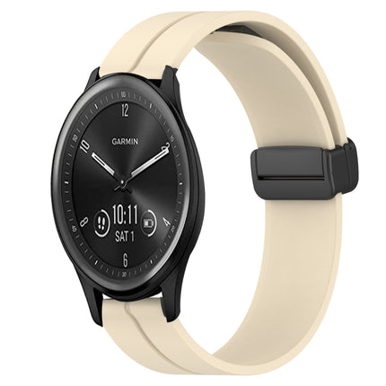 20mm Solid Color Magnetic Clasp Silicone Watch Band, For Garmin Vivomove Sport, For Garmin Venu 2 Plus