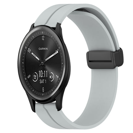 20mm Solid Color Magnetic Clasp Silicone Watch Band, For Garmin Vivomove Sport, For Garmin Venu 2 Plus