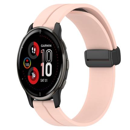20mm Solid Color Magnetic Clasp Silicone Watch Band, For Garmin Vivomove Sport, For Garmin Venu 2 Plus
