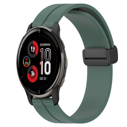 20mm Solid Color Magnetic Clasp Silicone Watch Band, For Garmin Vivomove Sport, For Garmin Venu 2 Plus