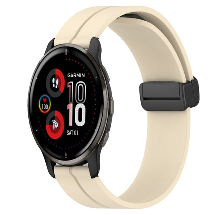 20mm Solid Color Magnetic Clasp Silicone Watch Band, For Garmin Vivomove Sport, For Garmin Venu 2 Plus