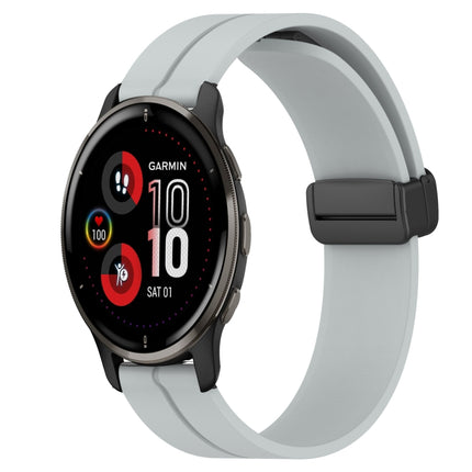 20mm Solid Color Magnetic Clasp Silicone Watch Band, For Garmin Vivomove Sport, For Garmin Venu 2 Plus