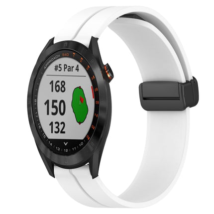 20mm Solid Color Magnetic Clasp Silicone Watch Band, For Garmin Approach S40, For Garmin Forerunner 158