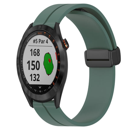 20mm Solid Color Magnetic Clasp Silicone Watch Band, For Garmin Approach S40, For Garmin Forerunner 158