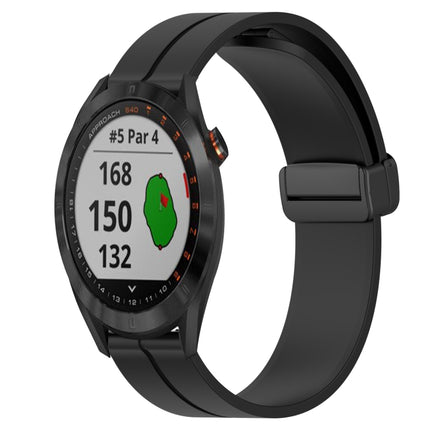 20mm Solid Color Magnetic Clasp Silicone Watch Band, For Garmin Approach S40, For Garmin Forerunner 158