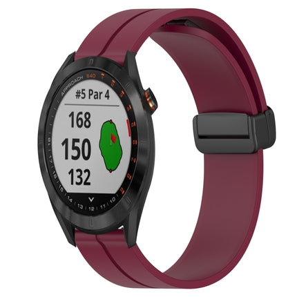 20mm Solid Color Magnetic Clasp Silicone Watch Band, For Garmin Approach S40, For Garmin Forerunner 158