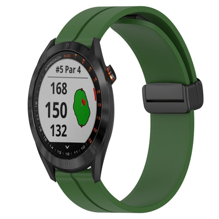 20mm Solid Color Magnetic Clasp Silicone Watch Band, For Garmin Approach S40, For Garmin Forerunner 158
