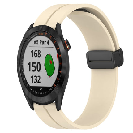 20mm Solid Color Magnetic Clasp Silicone Watch Band, For Garmin Approach S40, For Garmin Forerunner 158
