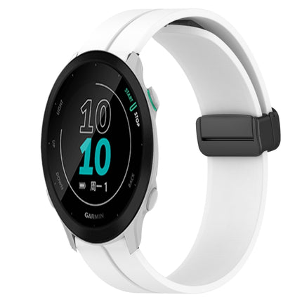 20mm Solid Color Magnetic Clasp Silicone Watch Band, For Garmin Approach S40, For Garmin Forerunner 158