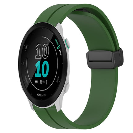 20mm Solid Color Magnetic Clasp Silicone Watch Band, For Garmin Approach S40, For Garmin Forerunner 158