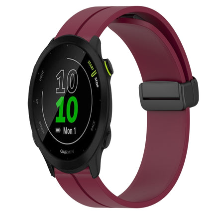 20mm Solid Color Magnetic Clasp Silicone Watch Band, For Garmin Forerunner 55, For Garmin Venu