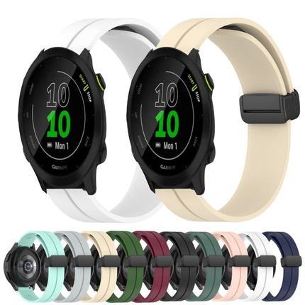 20mm Solid Color Magnetic Clasp Silicone Watch Band, For Garmin Forerunner 55, For Garmin Venu