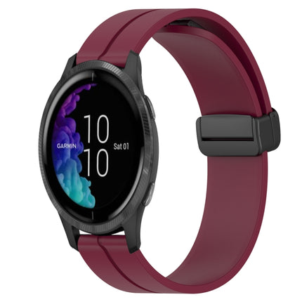 20mm Solid Color Magnetic Clasp Silicone Watch Band, For Garmin Forerunner 55, For Garmin Venu