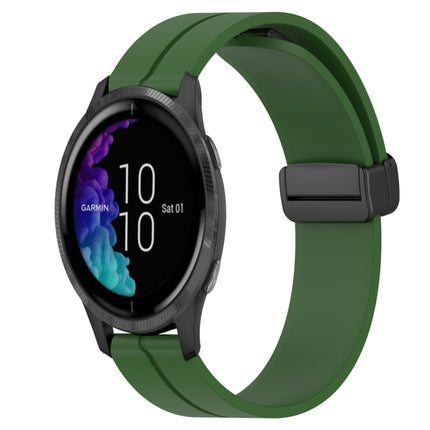 20mm Solid Color Magnetic Clasp Silicone Watch Band, For Garmin Forerunner 55, For Garmin Venu