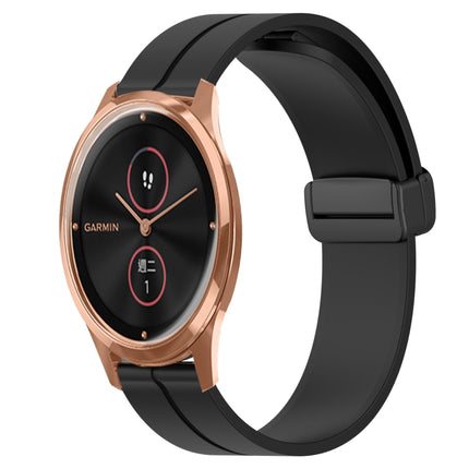 20mm Solid Color Magnetic Clasp Silicone Watch Band, For Garmin Venu SQ, For Garminmove Luxe
