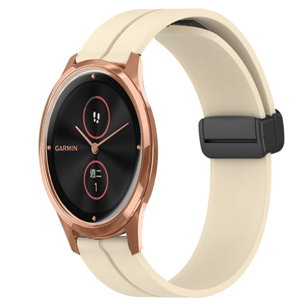 20mm Solid Color Magnetic Clasp Silicone Watch Band, For Garmin Venu SQ, For Garminmove Luxe