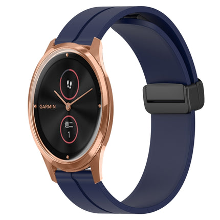 20mm Solid Color Magnetic Clasp Silicone Watch Band, For Garmin Venu SQ, For Garminmove Luxe