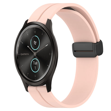 20mm Solid Color Magnetic Clasp Silicone Watch Band, For Garmin Garminmove Style, For Garmin Forerunner 645 Music